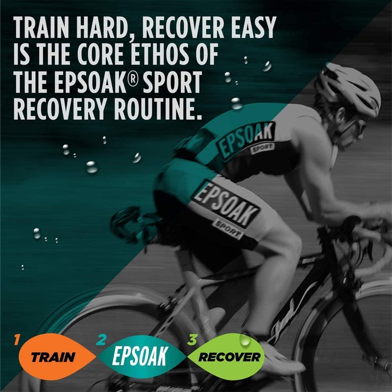 Epsoak Sport: Epsom Salt Soak for Athletes â€“ Fast-Dissolving Magnesium Sulfate with Eucalyptus & Peppermint Oils â€“ Energizing Muscle Relief & Post-Workout Recovery â€“ 5 lbs, Made in USA - Image 3